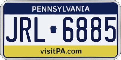 PA license plate JRL6885