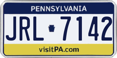PA license plate JRL7142
