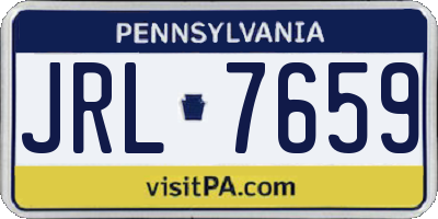 PA license plate JRL7659