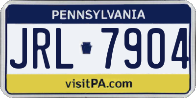 PA license plate JRL7904