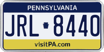 PA license plate JRL8440