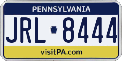 PA license plate JRL8444