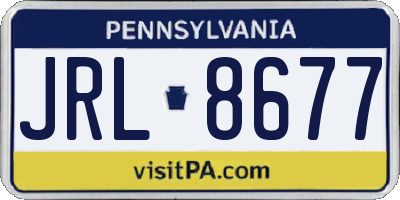 PA license plate JRL8677