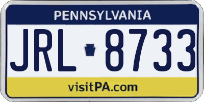 PA license plate JRL8733