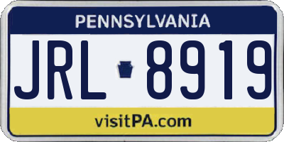 PA license plate JRL8919