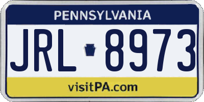 PA license plate JRL8973