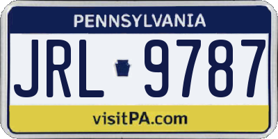 PA license plate JRL9787