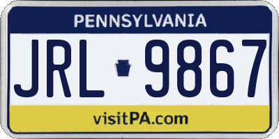 PA license plate JRL9867