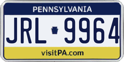PA license plate JRL9964