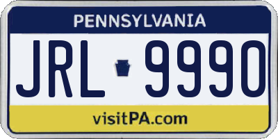 PA license plate JRL9990