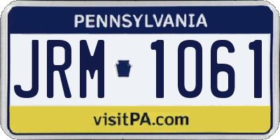 PA license plate JRM1061