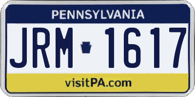 PA license plate JRM1617