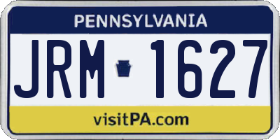 PA license plate JRM1627