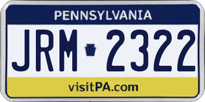 PA license plate JRM2322