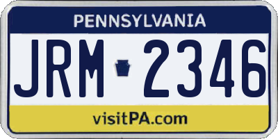 PA license plate JRM2346