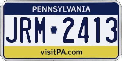 PA license plate JRM2413