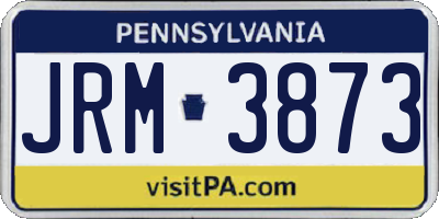 PA license plate JRM3873