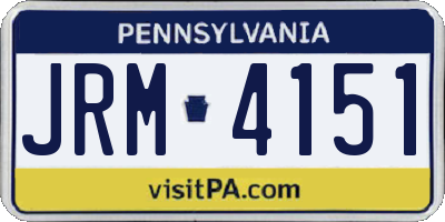 PA license plate JRM4151