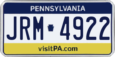 PA license plate JRM4922