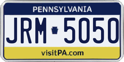 PA license plate JRM5050