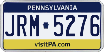 PA license plate JRM5276