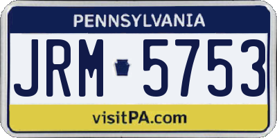 PA license plate JRM5753