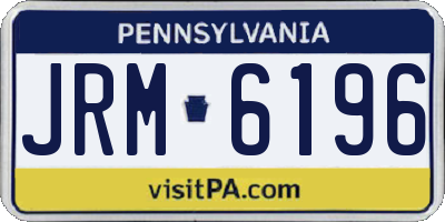 PA license plate JRM6196