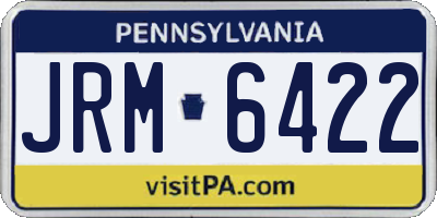PA license plate JRM6422