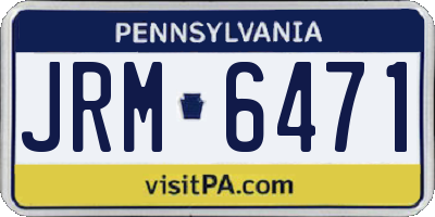 PA license plate JRM6471