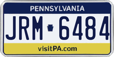PA license plate JRM6484