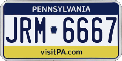 PA license plate JRM6667