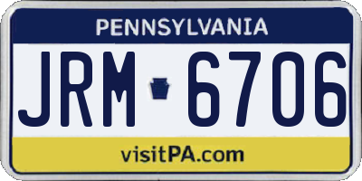 PA license plate JRM6706
