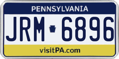 PA license plate JRM6896