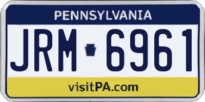 PA license plate JRM6961