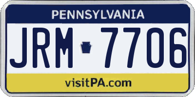 PA license plate JRM7706
