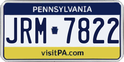 PA license plate JRM7822
