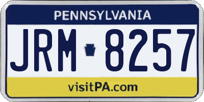 PA license plate JRM8257