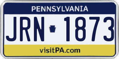 PA license plate JRN1873