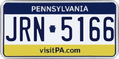 PA license plate JRN5166