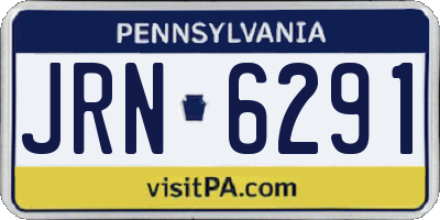 PA license plate JRN6291