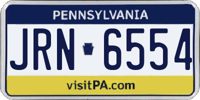PA license plate JRN6554