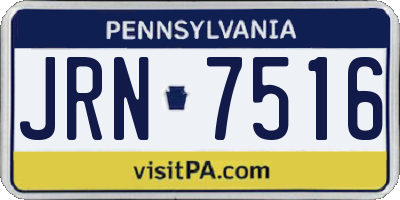 PA license plate JRN7516