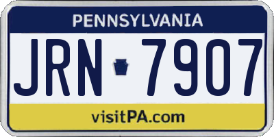 PA license plate JRN7907