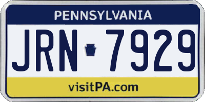 PA license plate JRN7929
