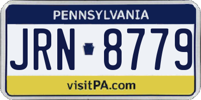 PA license plate JRN8779