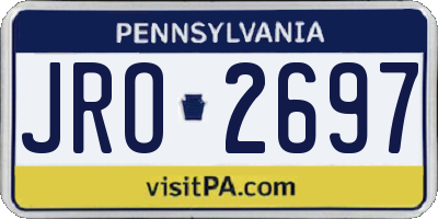 PA license plate JRO2697