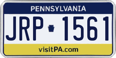 PA license plate JRP1561