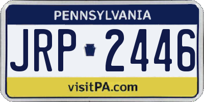 PA license plate JRP2446