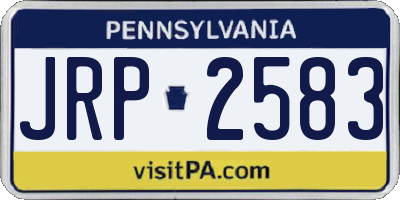 PA license plate JRP2583