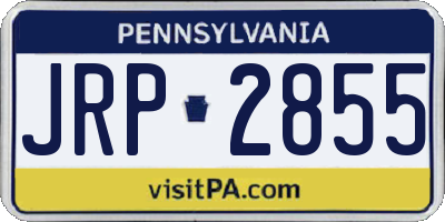 PA license plate JRP2855